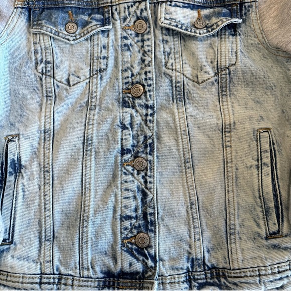 Aeropostale Sweatshirt Denim Jacket Size Medium NWOT - Picture 4 of 6